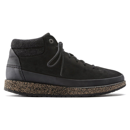Honnef High Nubuck Leather in Color Black | Birkenstock
