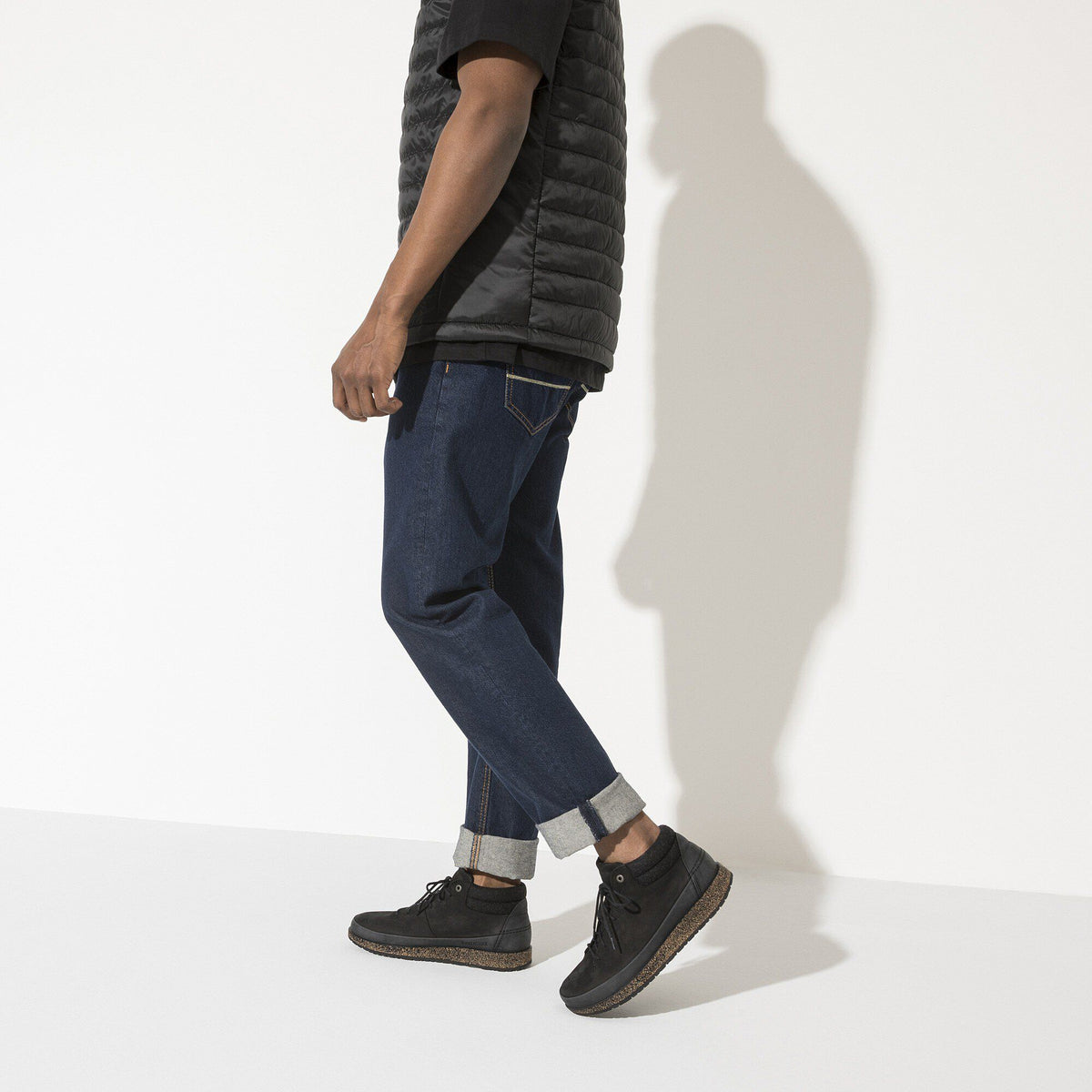 Honnef High Nubuck Leather in Color Black | Birkenstock