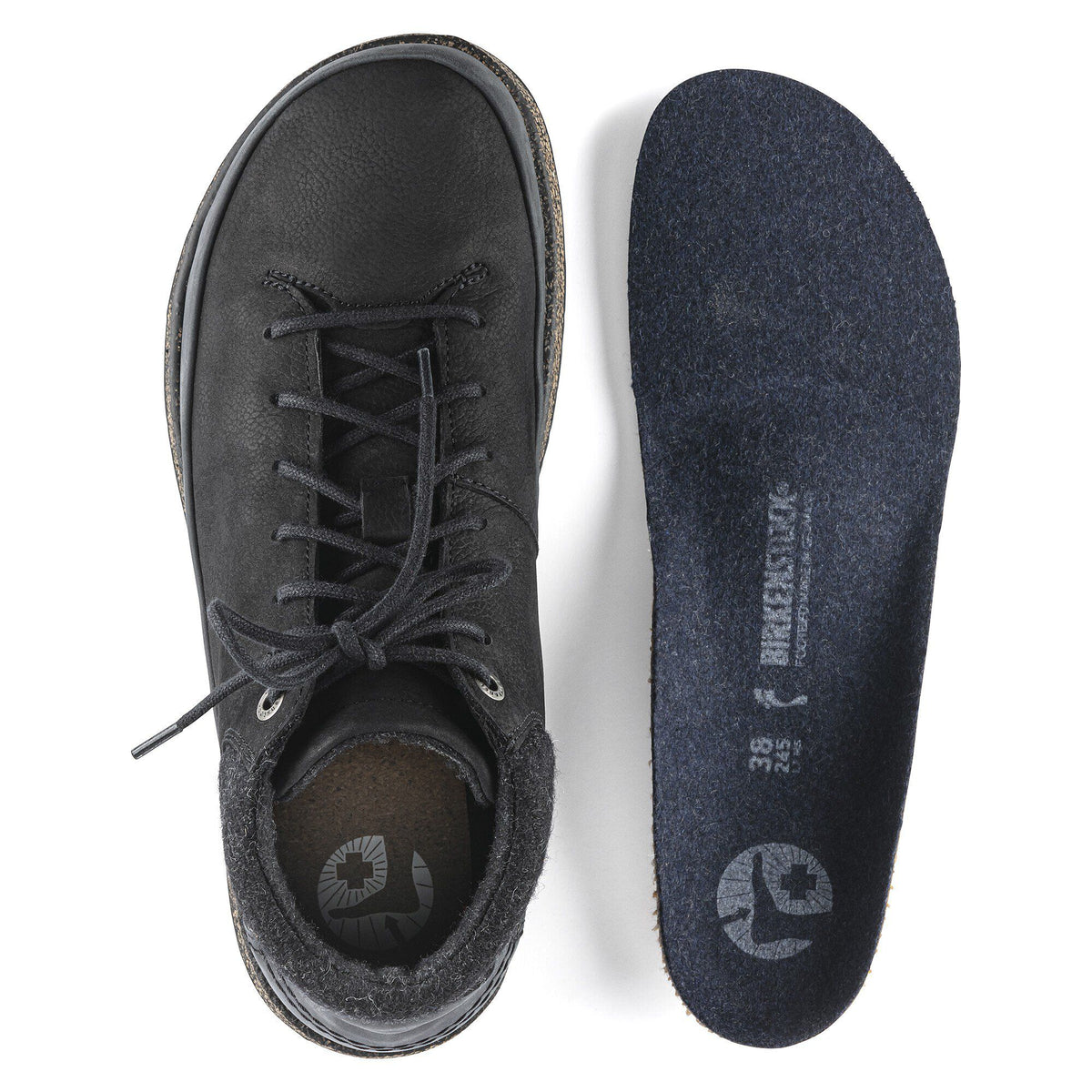 Honnef High Nubuck Leather in Color Black | Birkenstock