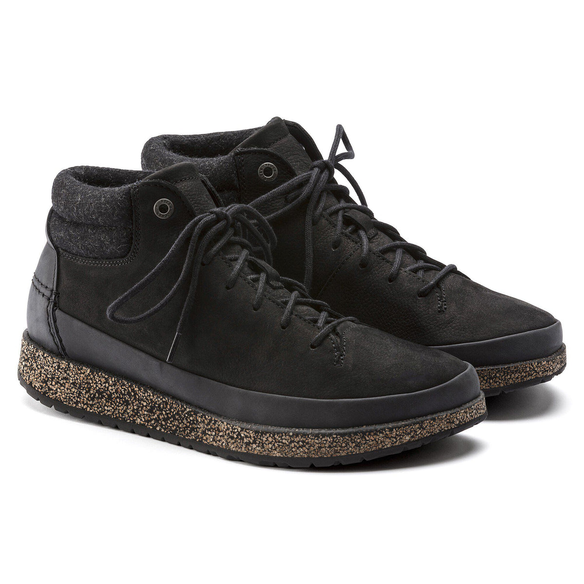 Honnef High Nubuck Leather in Color Black | Birkenstock