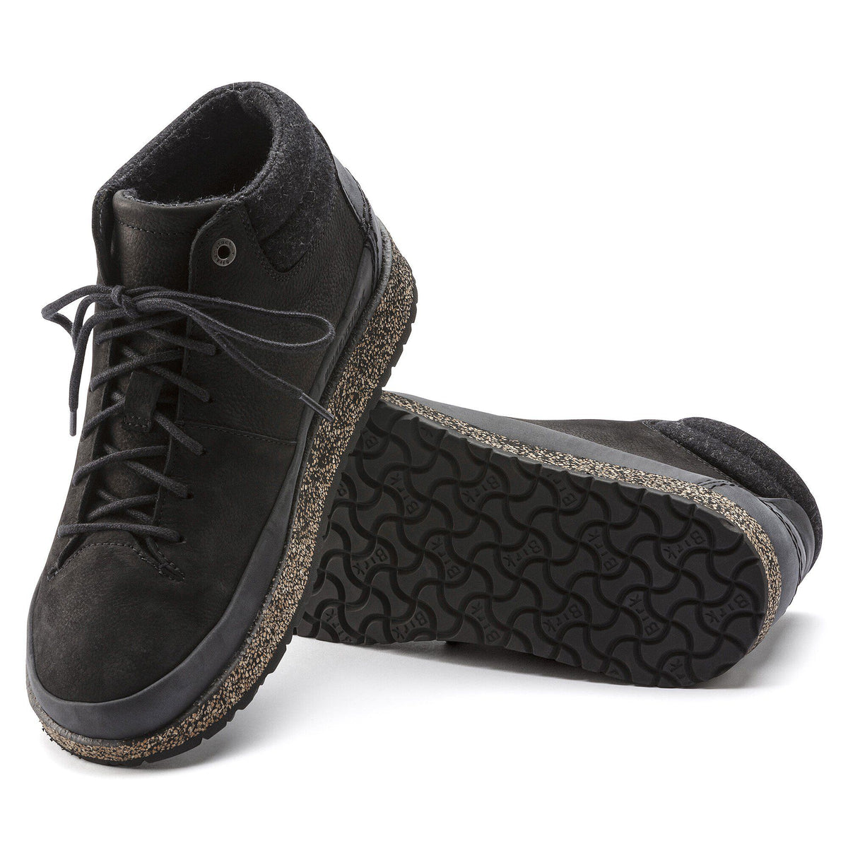 Honnef High Nubuck Leather in Color Black | Birkenstock