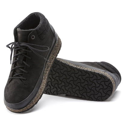 Honnef High Nubuck Leather in Color Black | Birkenstock