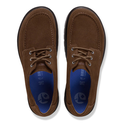 Highwood Moc Lace Suede Leather in Color Carafe | Birkenstock