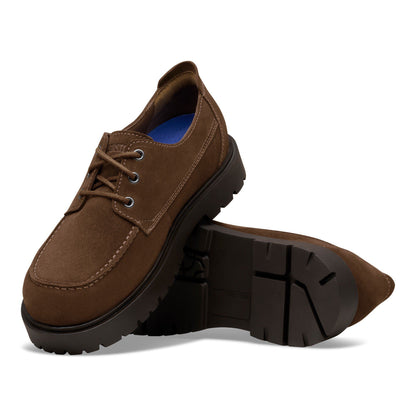 Highwood Moc Lace Suede Leather in Color Carafe | Birkenstock