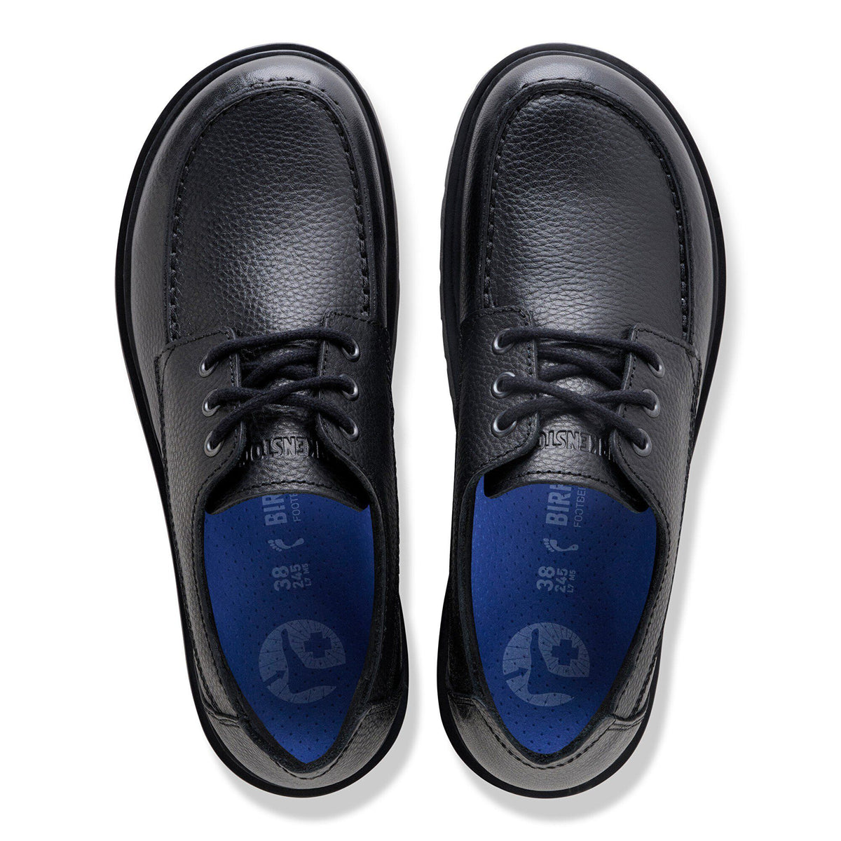 Highwood Moc Lace Leather in Color Black | Birkenstock