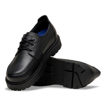 Highwood Moc Lace Leather in Color Black | Birkenstock