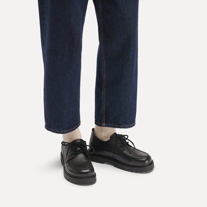 Highwood Moc Lace Leather in Color Black | Birkenstock