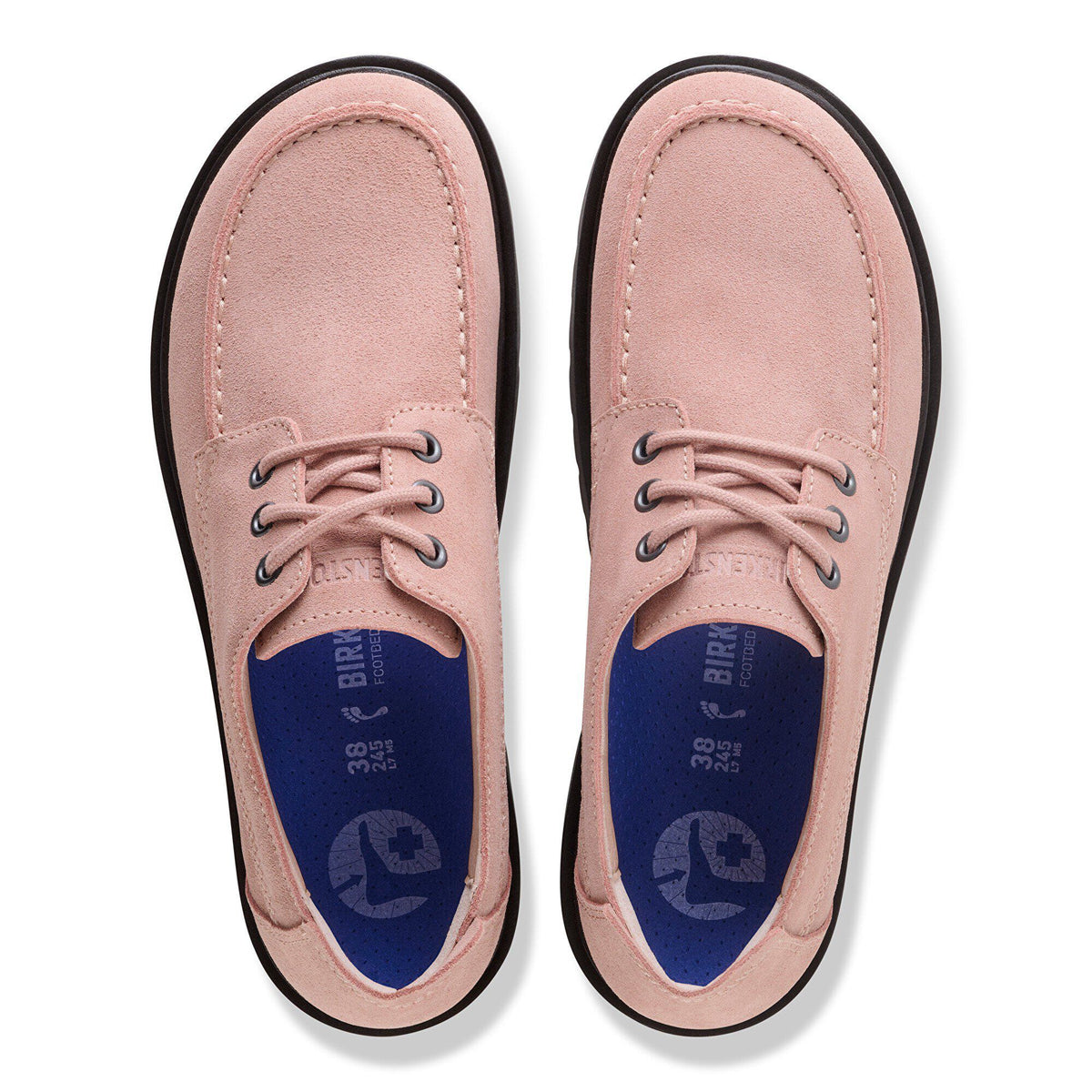 Highwood Moc Lace Suede Leather in Color Pink Clay | Birkenstock