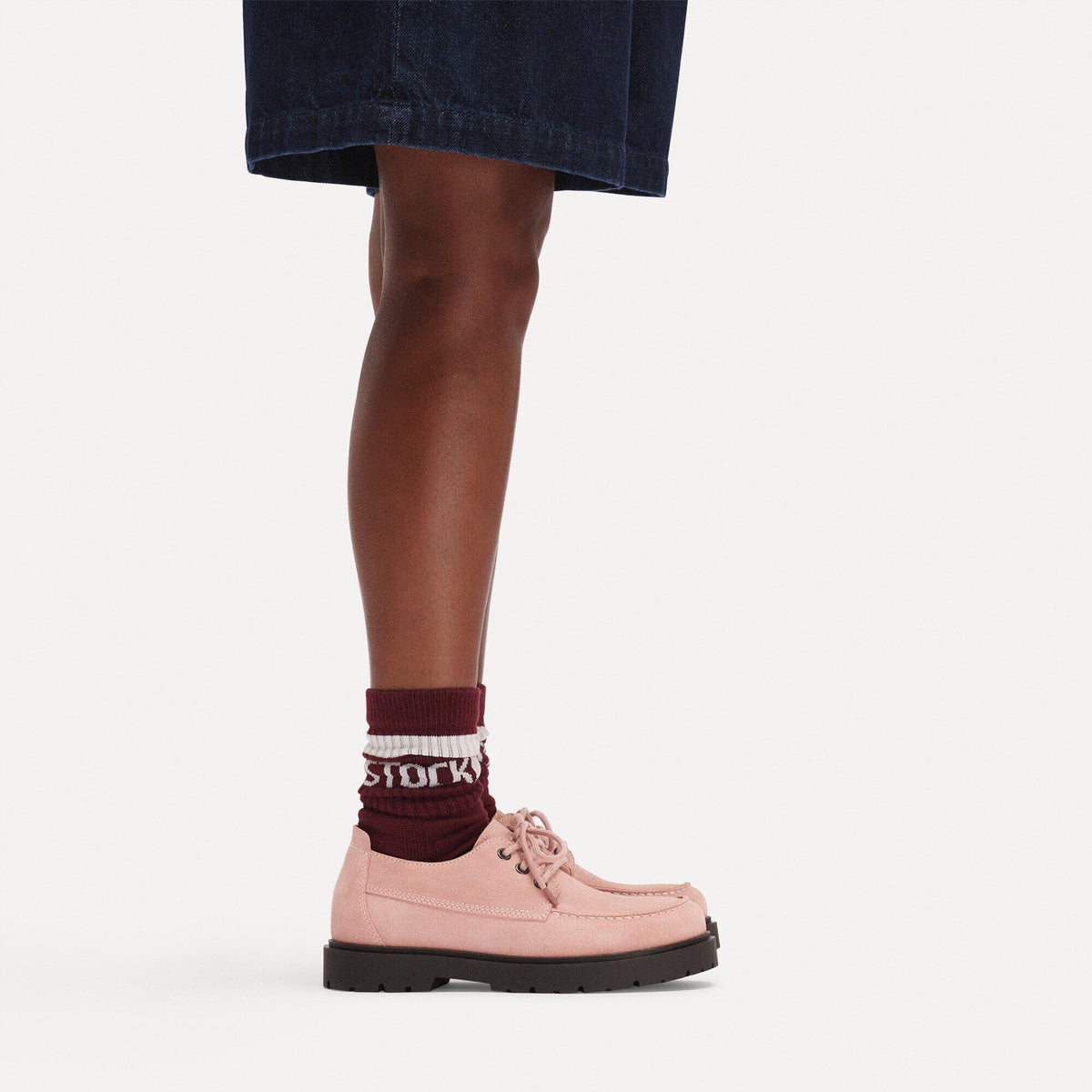 Highwood Moc Lace Suede Leather in Color Pink Clay | Birkenstock