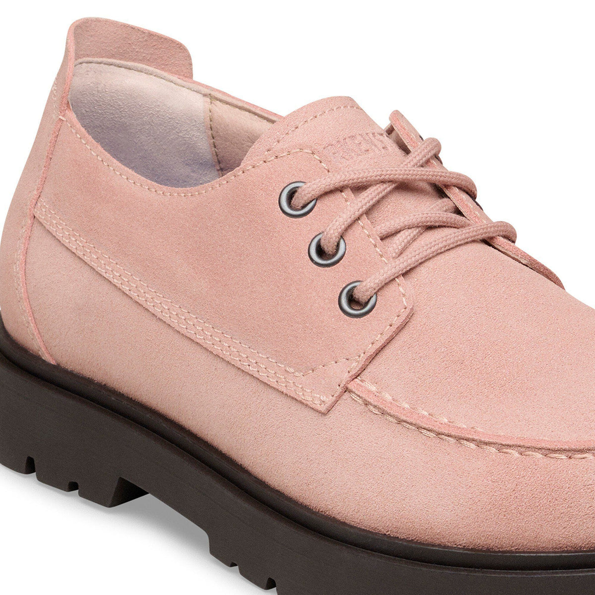 Highwood Moc Lace Suede Leather in Color Pink Clay | Birkenstock