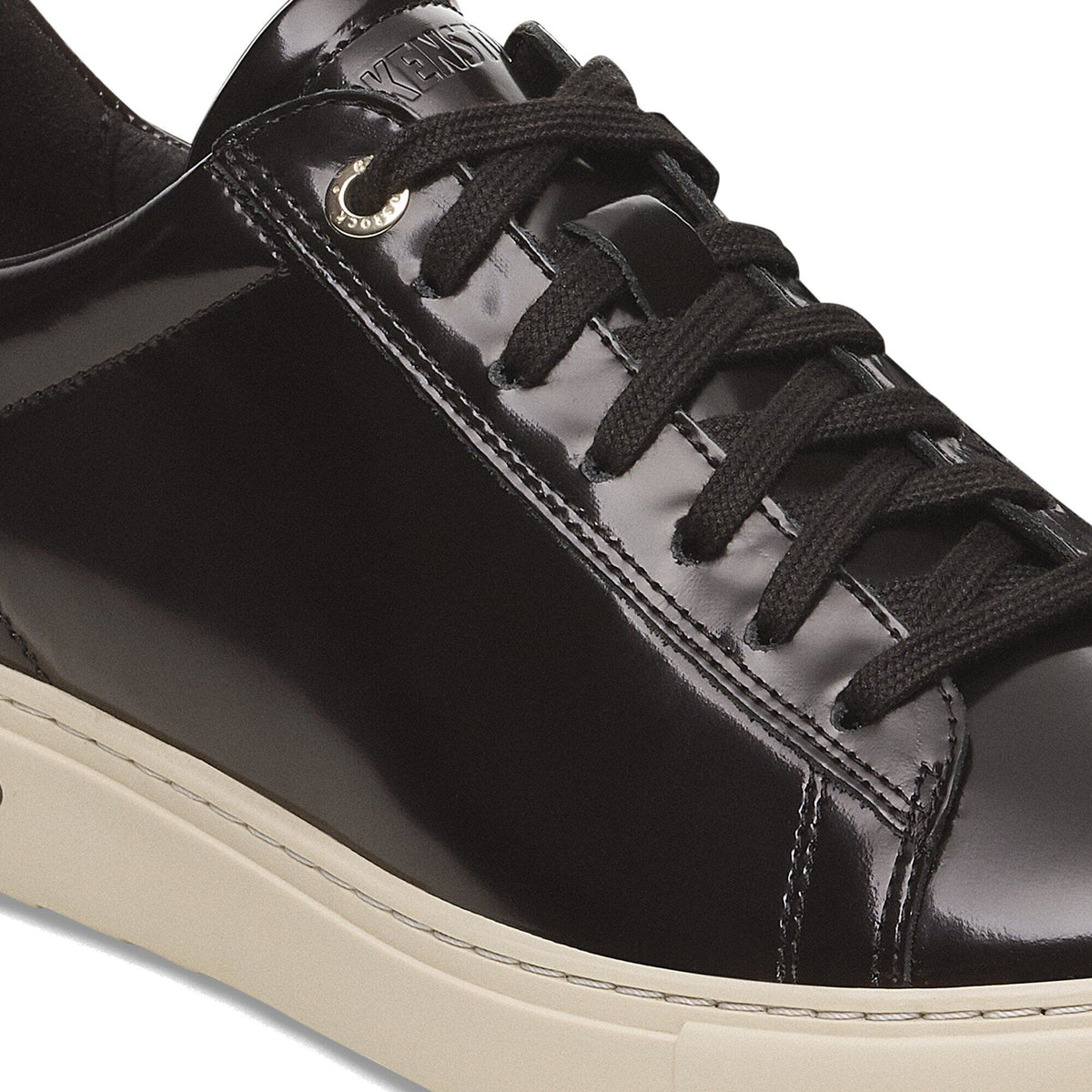 Bend Low Natural Leather Patent in Color Black | Birkenstock