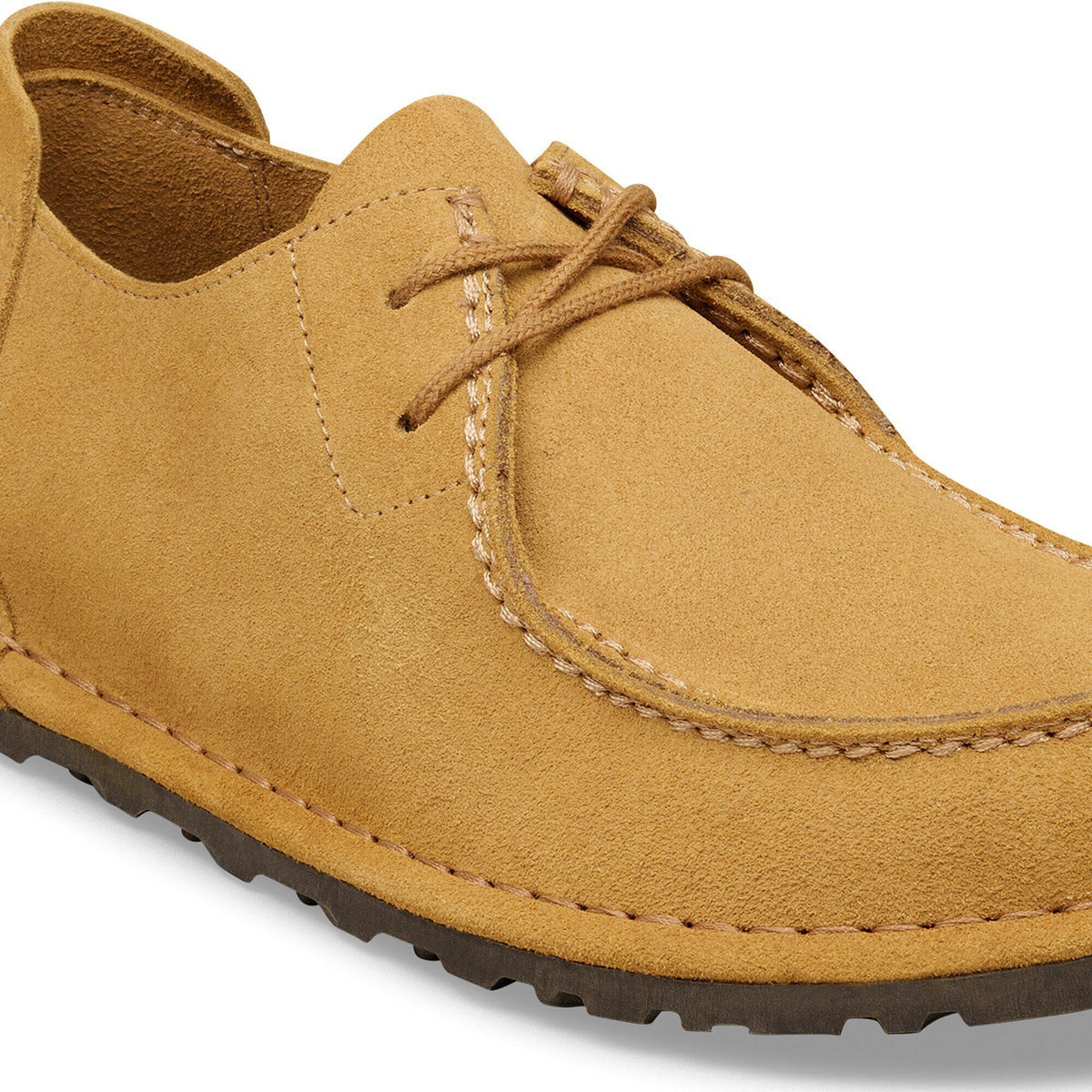 Utti Lace Suede Leather in Color Cork Brown | Birkenstock
