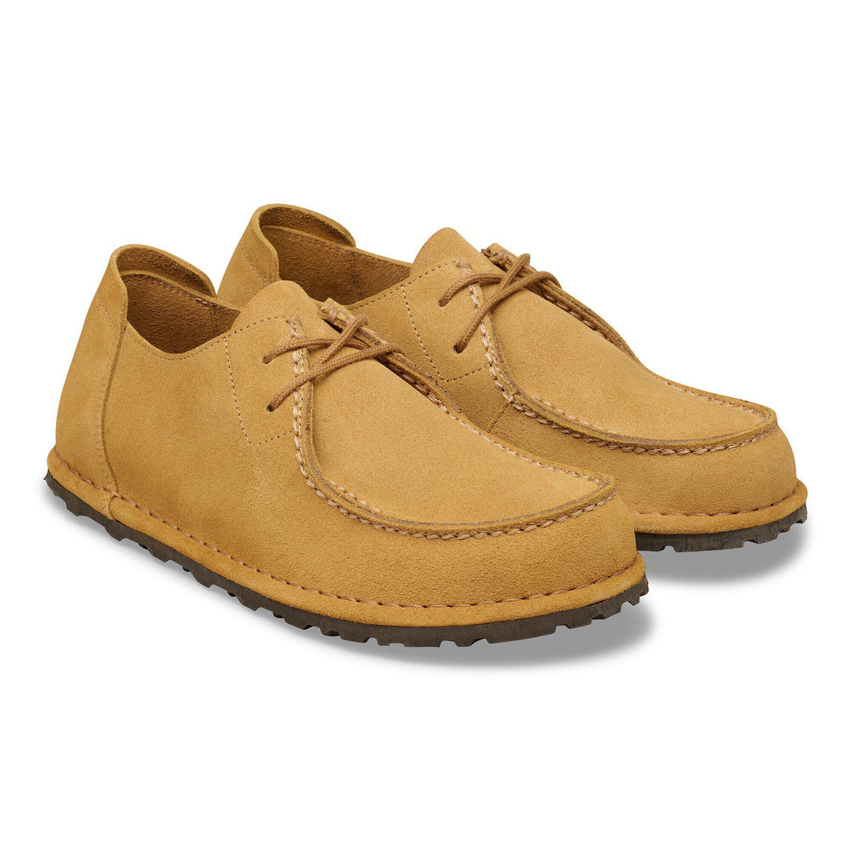 Utti Lace Suede Leather in Color Cork Brown | Birkenstock
