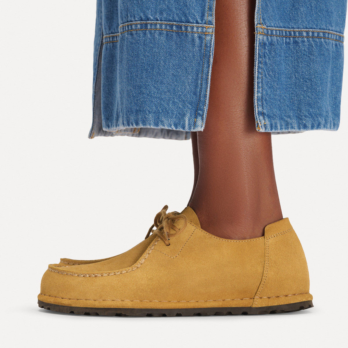 Utti Lace Suede Leather in Color Cork Brown | Birkenstock