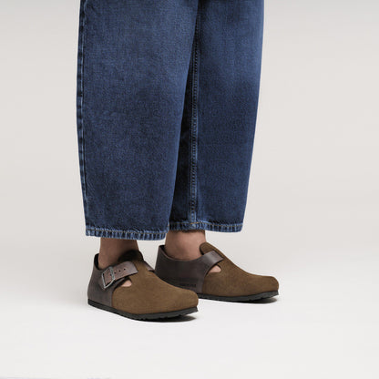 London Mixed Leather in Color Dark Tea | Birkenstock