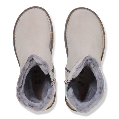 Uppsala Zip Shearling Suede Leather in Color Stone Coin | Birkenstock