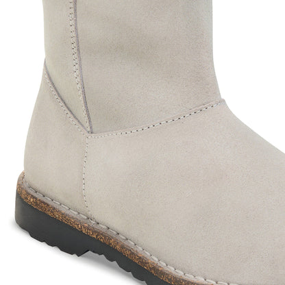 Uppsala Zip Shearling Suede Leather in Color Stone Coin | Birkenstock