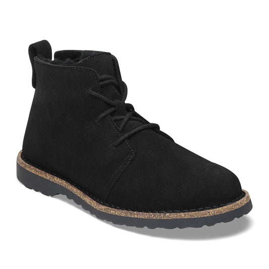Uppsala Mid Shearling Suede Leather in Color Black | Birkenstock