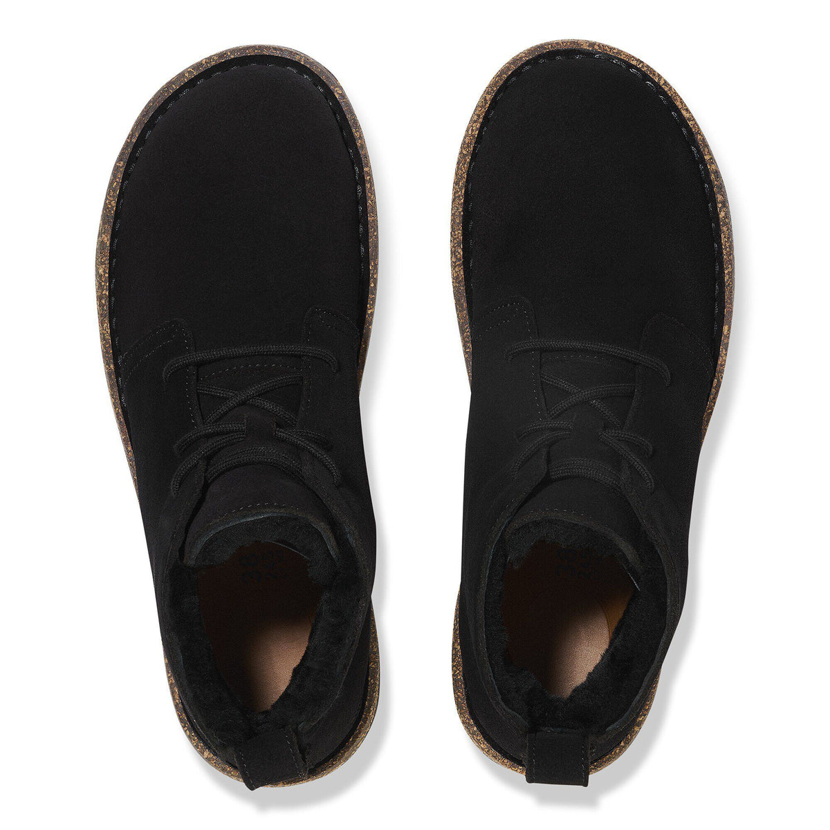 Uppsala Mid Shearling Suede Leather in Color Black | Birkenstock