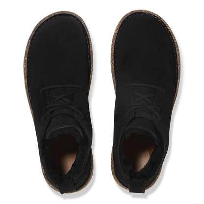 Uppsala Mid Shearling Suede Leather in Color Black | Birkenstock