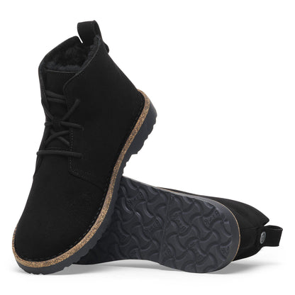 Uppsala Mid Shearling Suede Leather in Color Black | Birkenstock