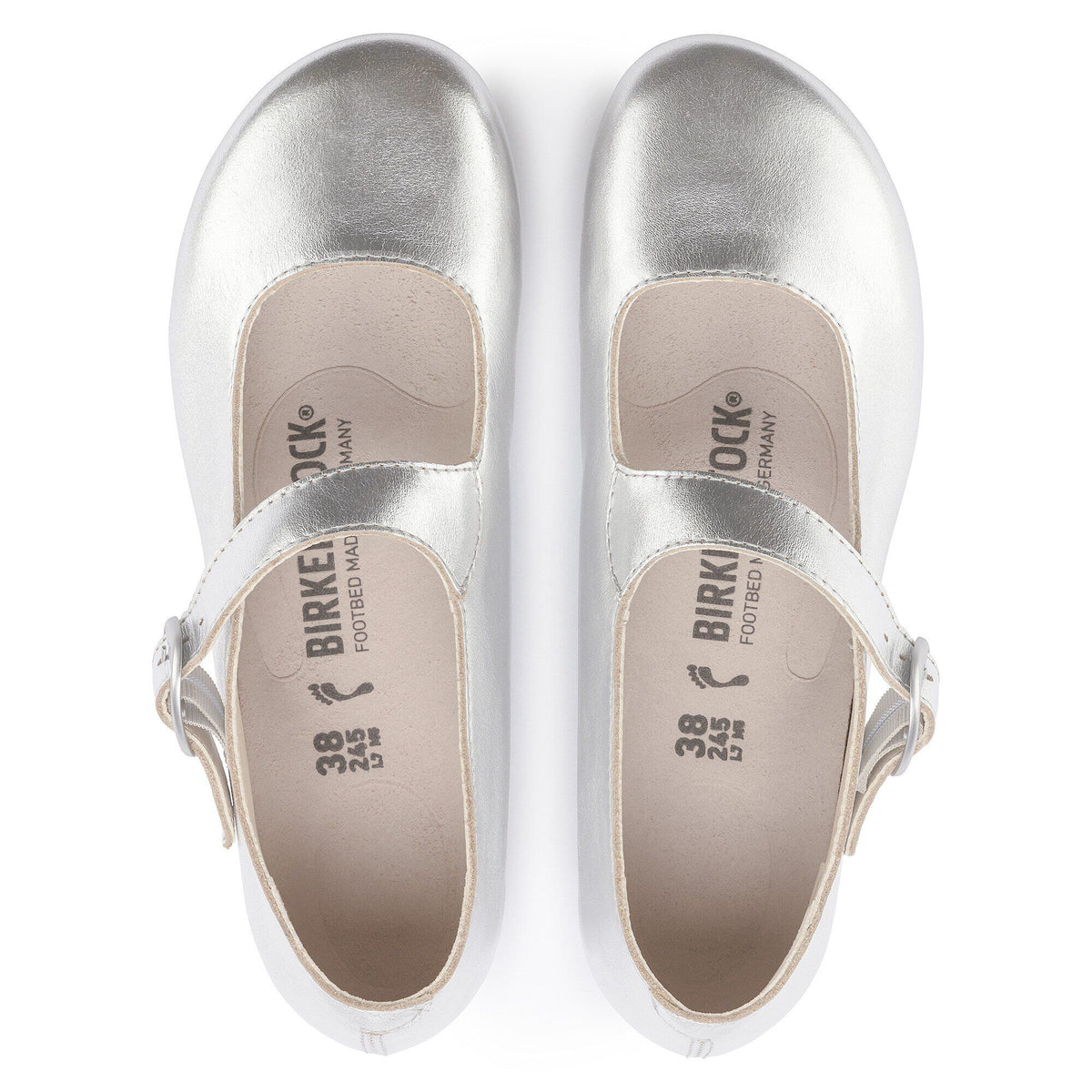 Tracy Leather in Color Silver | Birkenstock