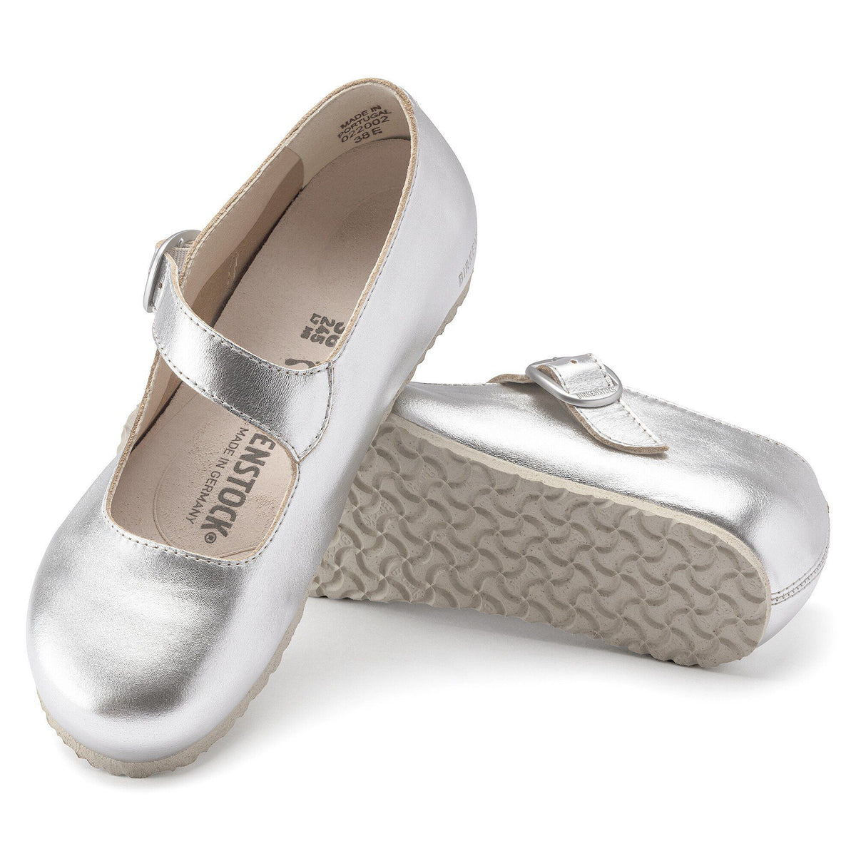 Tracy Leather in Color Silver | Birkenstock