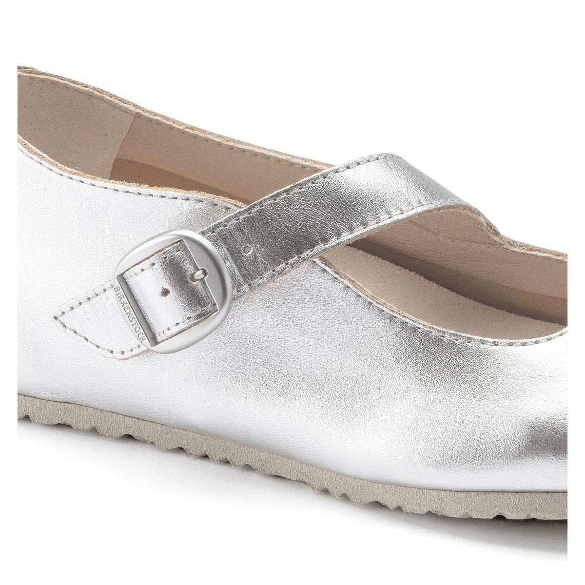 Tracy Leather in Color Silver | Birkenstock