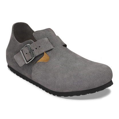London Suede Leather in Color Charcoal | Birkenstock