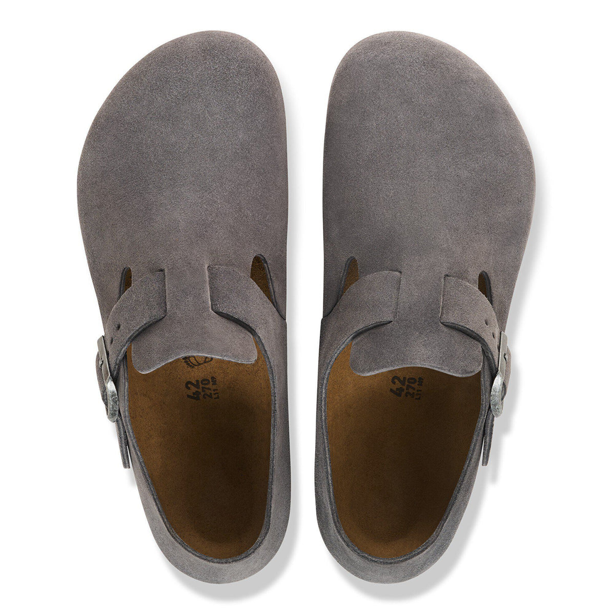 London Suede Leather in Color Charcoal | Birkenstock
