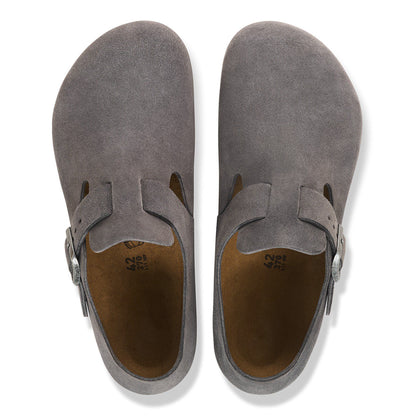 London Suede Leather in Color Charcoal | Birkenstock