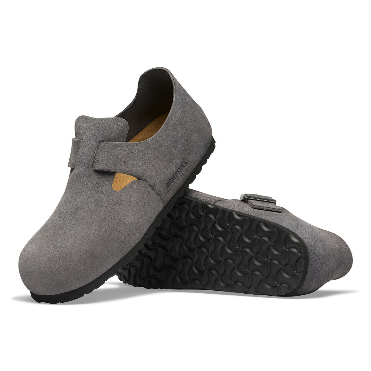London Suede Leather in Color Charcoal | Birkenstock