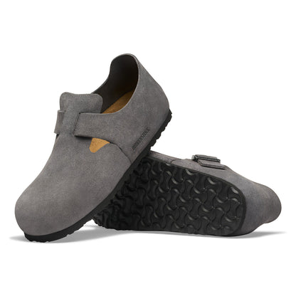 London Suede Leather in Color Charcoal | Birkenstock