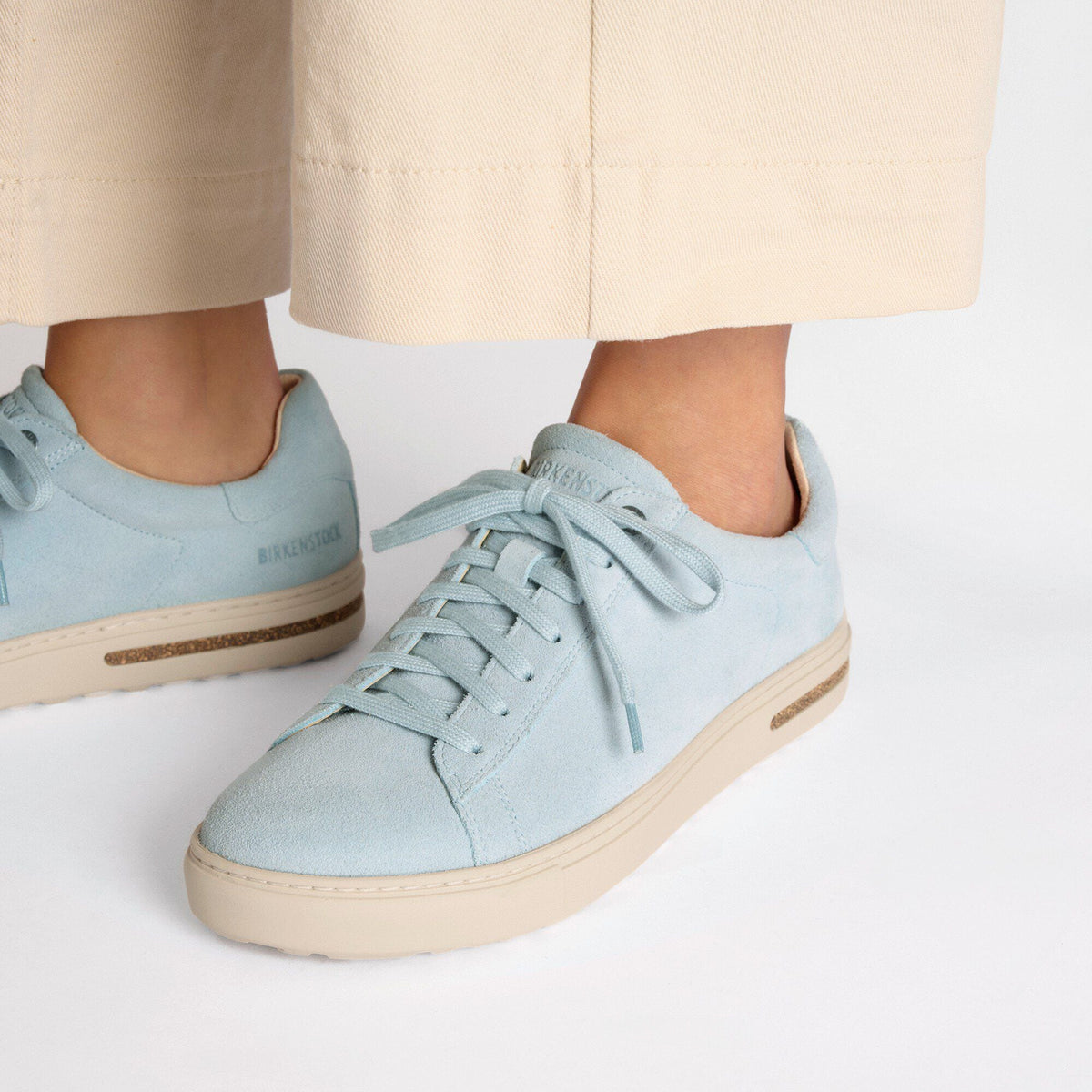 Bend Low Suede Leather in Color Baby Blue | Birkenstock