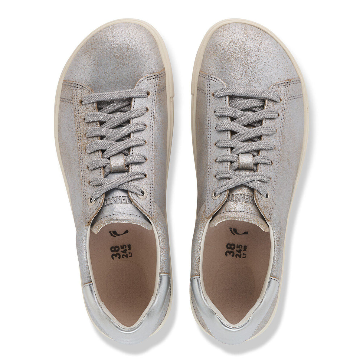 Bend Low Leather in Color Washed Metallic Silver | Birkenstock