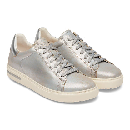 Bend Low Leather in Color Washed Metallic Silver | Birkenstock