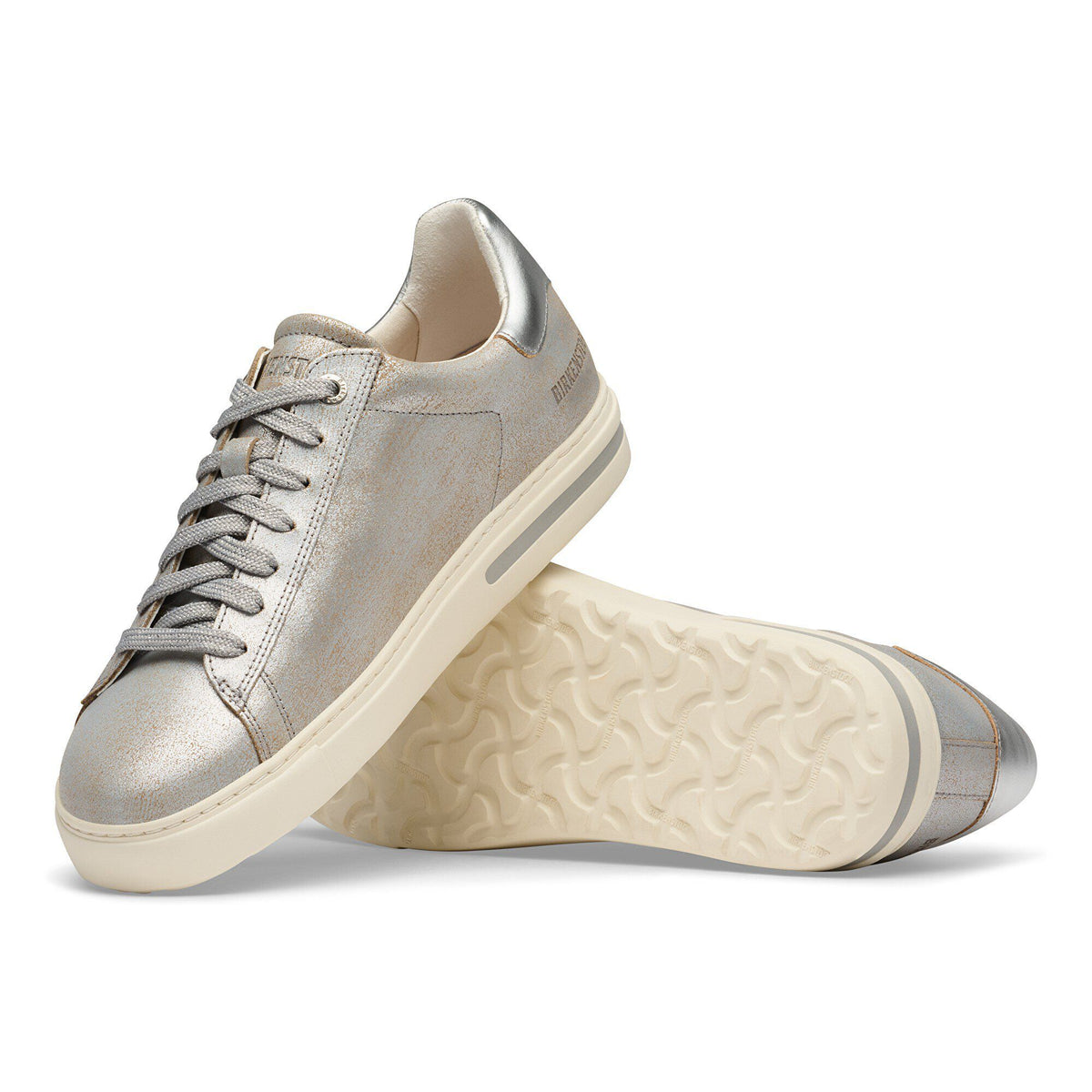 Bend Low Leather in Color Washed Metallic Silver | Birkenstock