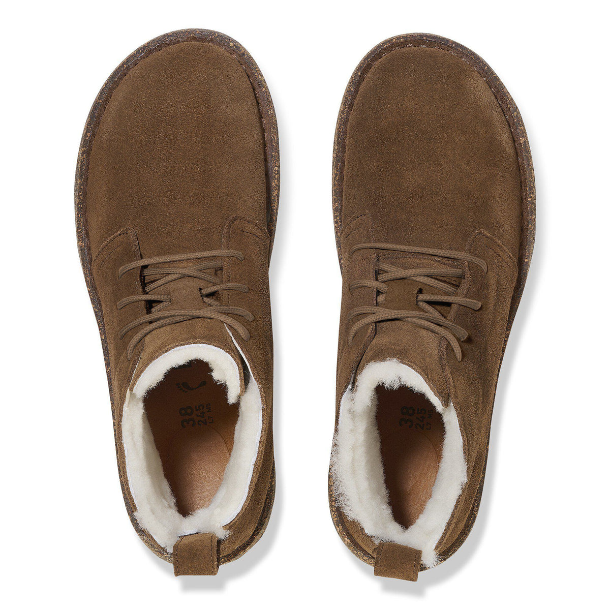 Uppsala Mid Shearling Suede Leather in Color Dark Tea | Birkenstock
