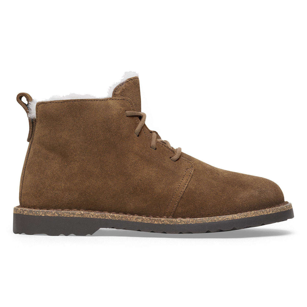 Uppsala Mid Shearling Suede Leather in Color Dark Tea | Birkenstock