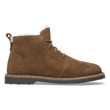 Uppsala Mid Shearling Suede Leather in Color Dark Tea | Birkenstock