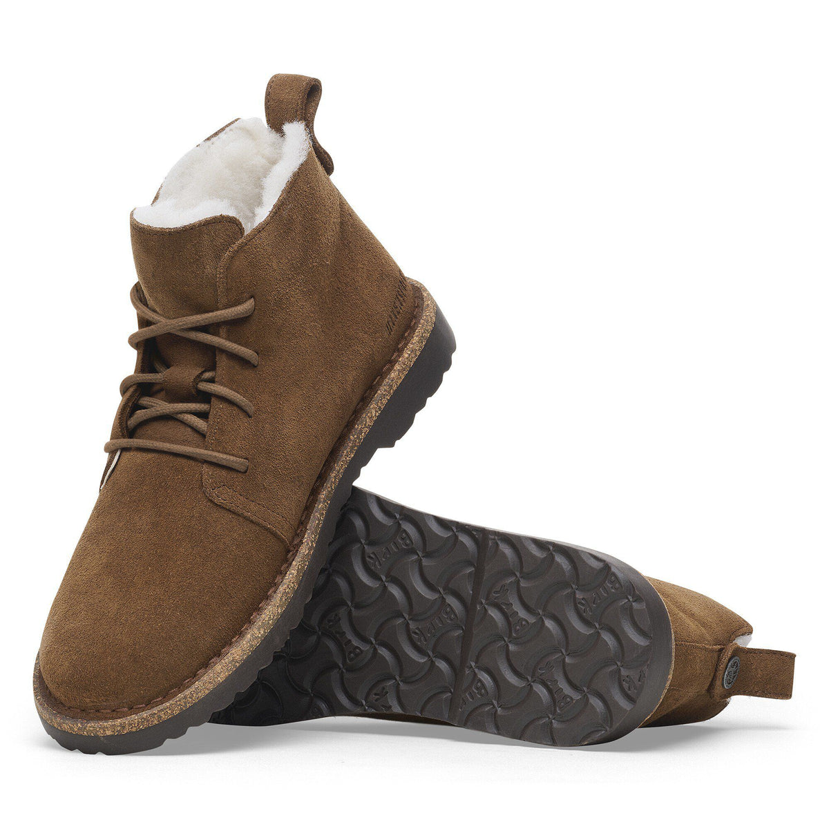 Uppsala Mid Shearling Suede Leather in Color Dark Tea | Birkenstock