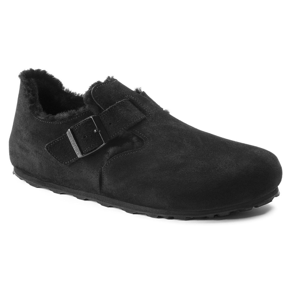 London Shearling Suede Leather in Color Black | Birkenstock