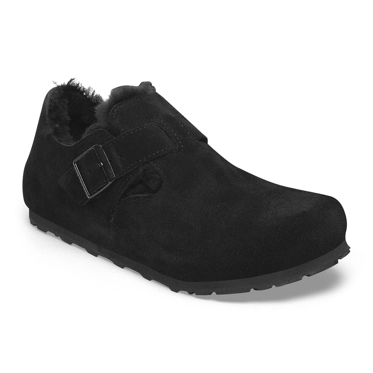 London Shearling Suede Leather in Color Black | Birkenstock