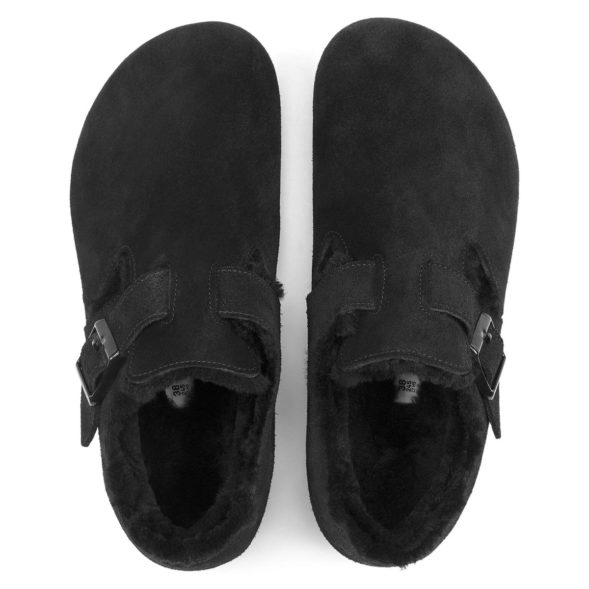 London Shearling Suede Leather in Color Black | Birkenstock
