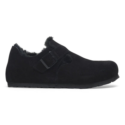 London Shearling Suede Leather in Color Black | Birkenstock