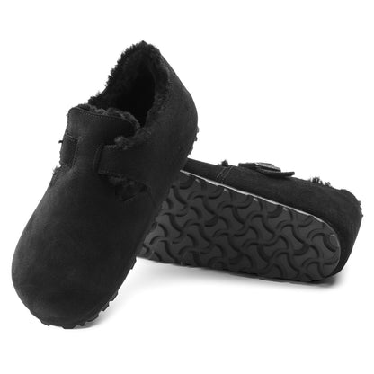 London Shearling Suede Leather in Color Black | Birkenstock