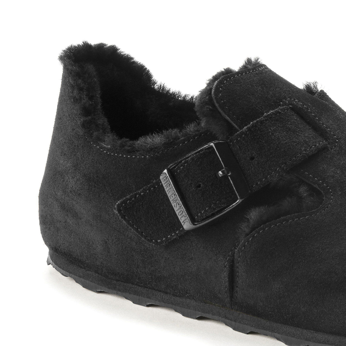 London Shearling Suede Leather in Color Black | Birkenstock