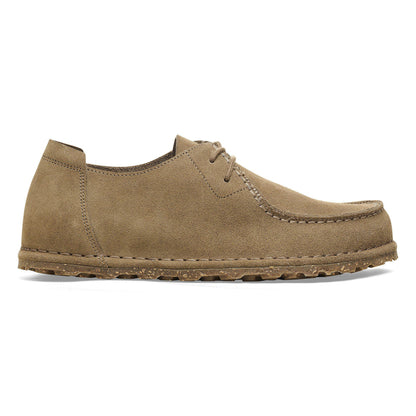Utti Lace Suede Leather in Color Gray Taupe | Birkenstock