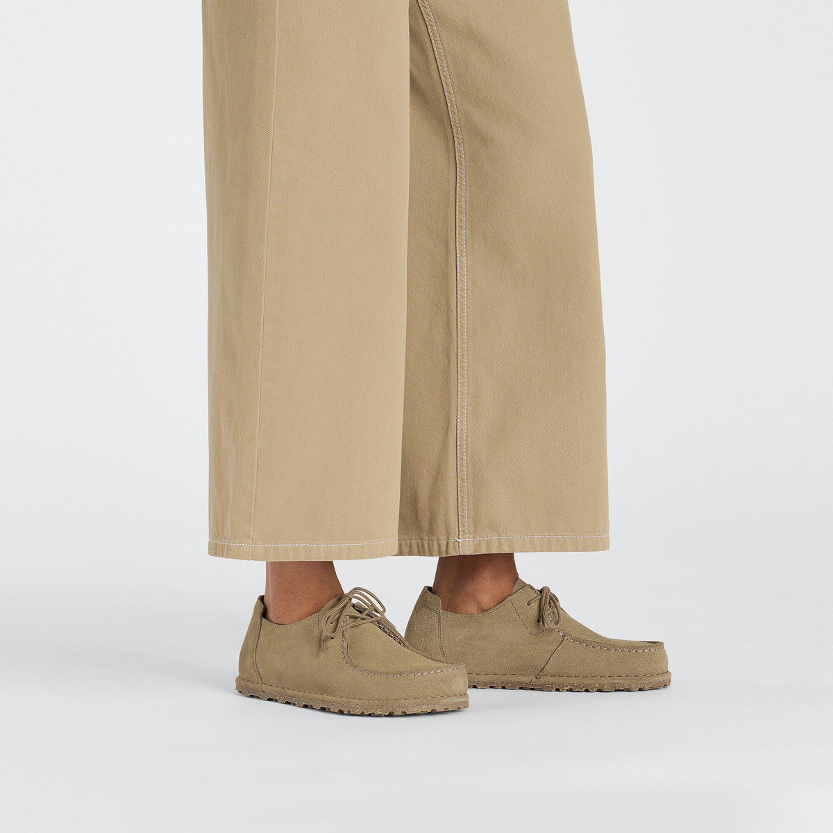 Utti Lace Suede Leather in Color Gray Taupe | Birkenstock