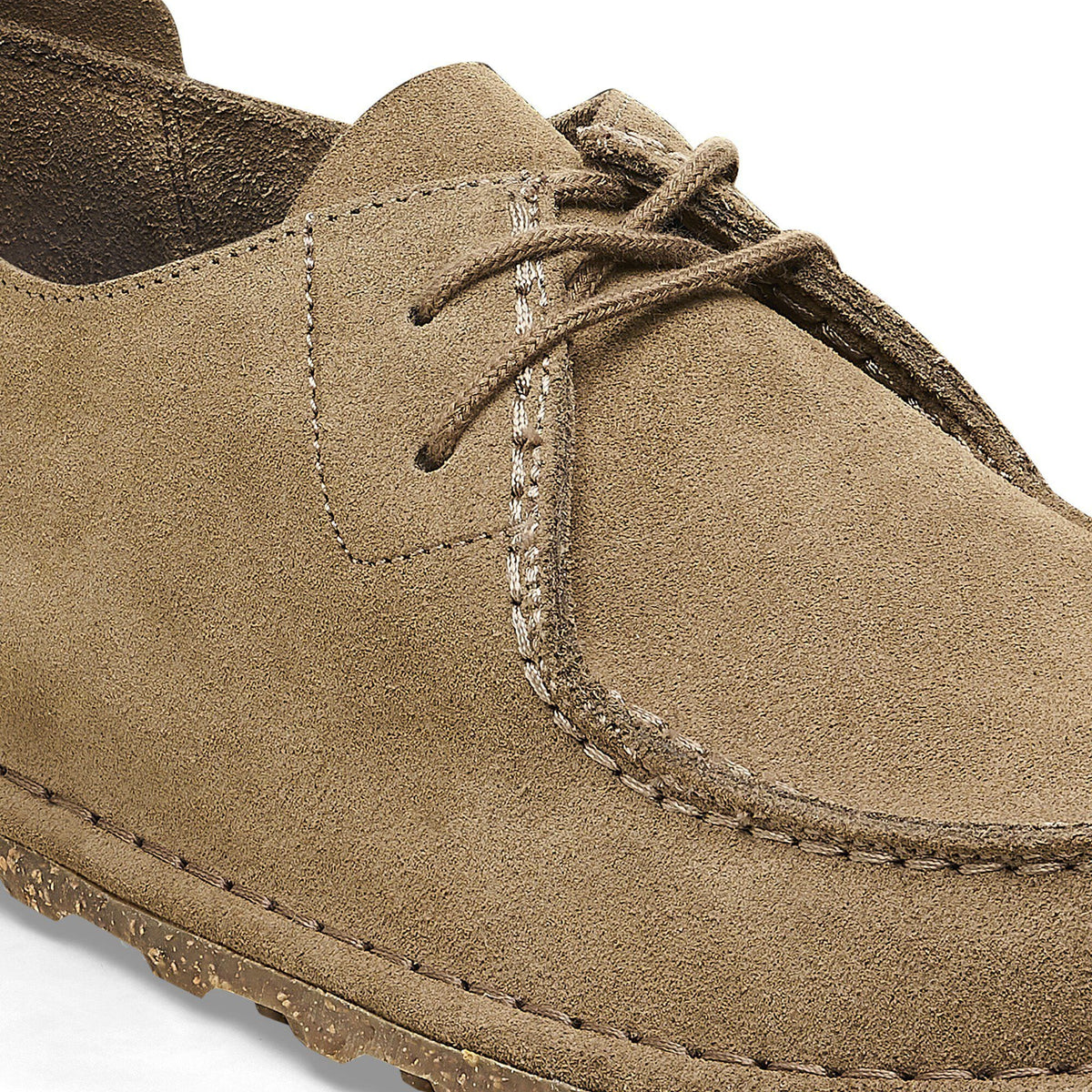 Utti Lace Suede Leather in Color Gray Taupe | Birkenstock